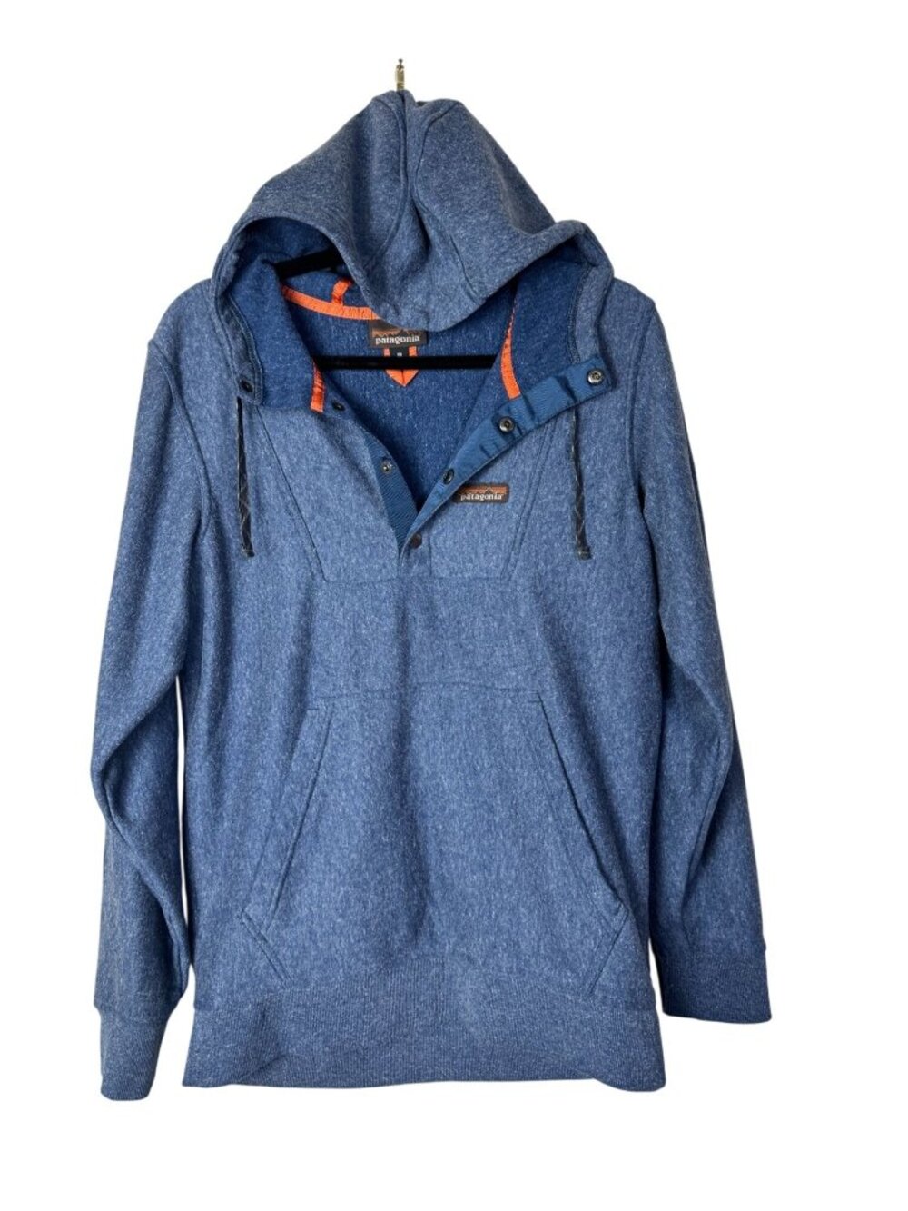 Patagonia Blue Hemp Blend Pullover Sweatshirt Hoodie Men size XS Outdoor Hiking
